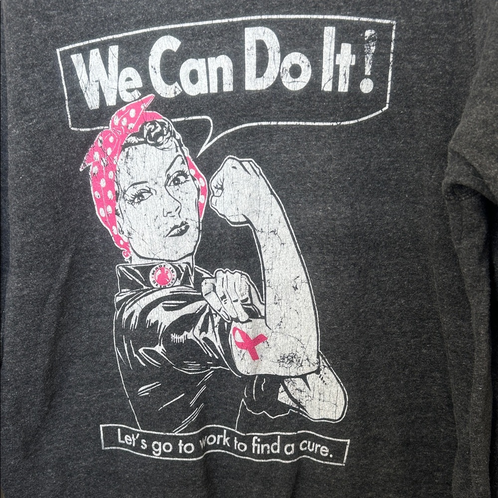 Alternative earth Rosie the riveter breast cancer cure sweatshirt